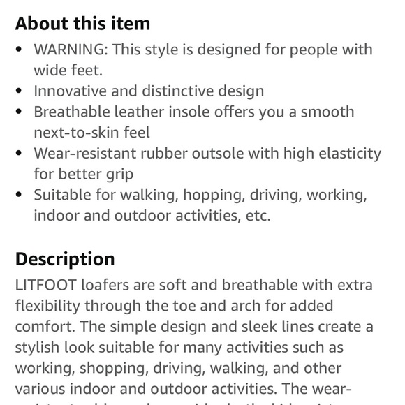 Litfoot slip on shoes size 40 NWOT - Picture 13 of 13